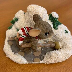 Vintage Fitz and Floyd Charming Tails "A Shoveling We Will Go" 87/204